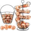 imageZubebe 2 Pcs Egg Basket Storage Spiral Fresh Egg Collecting Holder Countertop Metal Wire Rack Functional Dispenser for Kitchen Display94handle Style146