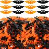 imageZubebe 200 Pieces Halloween Plastic Bat Ring Plastic Spider Bat Fake Toy Rings for Halloween Decoration Party Favors Gifts Cupcake ToppersBlack  Orange