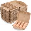 imageZubebe 200 Pieces Paper Pulp Egg Cartons 3 x 4 Style Sturdy MultiFunctional Degradable Cardboard Material Ideal for Family Farms Markets Storing Transporting Selling
