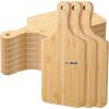 imageZubebe 24 Pcs Cutting Board Bulk 11 x 5 Inch Wood Chopping Board Blank Small Laser Engraving Mini Charcuterie Serving Boards for Wedding Housewarming Gift BambooBamboo