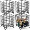 imageZubebe 4 Pcs Coffee Pod Holder Large Capacity Coffee Pod Basket Wire Organizer Capsule Cages Metal Storage Capsule Basket 53 x 53 x 63 In Black