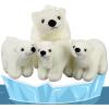 imageZubebe 4 Pcs Polar Bear Stuffed Animal Set Large White Animals Stuffed Soft Plush Toy Cuddly Gifts for Winter Birthday DecorationPolar Bear Style