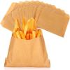 imageZubebe 400 Packs French Fry Bags Grease Resistant Paper for French Fry Disposable Hash Fries Bag Bakery Cookies Candy SnacksWhite47 x 45 InchBrown