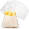 imageZubebe 400 Packs French Fry Bags Grease Resistant Paper for French Fry Disposable Hash Fries Bag Bakery Cookies Candy SnacksWhite47 x 45 InchWhite