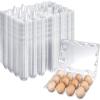 imageZubebe 400 Pcs Plastic Egg Cartons Clear Egg Cartons Bulk Blank Tray for Chicken Farm Business Market Home Refrigerator Storage