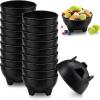 imageZubebe 48 Pcs Black Salsa Bowls 135 oz Mexican Dip Molcajete Dish Guacamole 49quot Diameter Plastic Bowls Chips and Salsa Serving Dish Taco Bar Serving Set for Party Fiesta Sauce Condiment Use