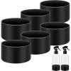 imageZubebe 6 Pcs Silicone Bottle Boot Protective Silicone Sleeve Bottom Washable Rubber Base Accessories Non Slip Cosmetic Spray Bottom Cover for 16 oz Spray Bottles 12 to 24 oz Water Bottles Black