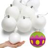 imageZubebe Christmas Large Blank White Ball Ornaments 315 Inch DIY Christmas Balls White Hanging Ornaments DIY Craft Activities for Tree Gift BoxMatte White24 PcsMatte White