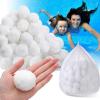 imageZubebe Pool Filter Media Balls Fiber Filter Media for Swimming Pool Sand Filters and Bath Center Bathtubs Spas Aquarium and Grime Cleaning Scum 77 lbs WhiteWhite