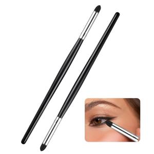 imageZubebe 2 Pcs Eyeliner Smudge Brush Pencil Soft Makeup Tool Eyeshadow Blending Brush Eye Pencil Brush Eyeliner Smudge Tool Set for Blending Eye Shadow Liner Sponge 62 Inch
