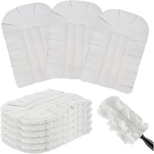 imageZubebe 3 Pcs Duster Refill Reusable Fleece Duster Refills Feather Flat Dusters Multi Surface Washable Cleaning Pads Tools for Home Blinds Car Pet Furniture Fans WhiteBlueYellowWhite