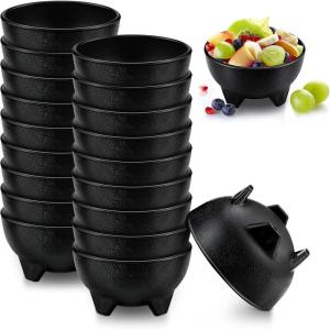 imageZubebe 48 Pcs Black Salsa Bowls 135 oz Mexican Dip Molcajete Dish Guacamole 49quot Diameter Plastic Bowls Chips and Salsa Serving Dish Taco Bar Serving Set for Party Fiesta Sauce Condiment Use