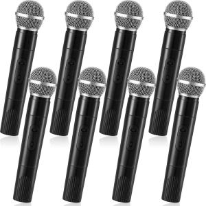 imageZubebe 8 Pack Fake Microphone Prop Bulk Pretend Plastic Microphone Toy Fake Mic Pack for Costume Karaoke Music Swift Cosplay Mic Party Favor Arts Crafts Centerpiece Decor