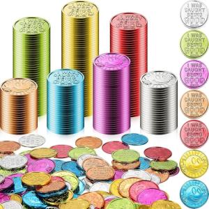 imageZubebe 800 Pcs Behavior Tokens Bulk Caught Being Good Incentive Coins Reward Behavior Tokens for Kids Colorful Plastic Coins School Teacher Prize Supplies Reward Play Counting Party Favors