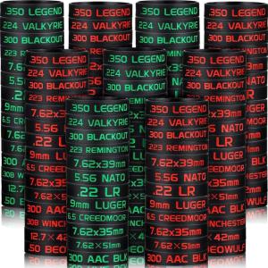 imageZubebe 90 Pcs Magazine Marking Bands 5 56 300 Blackout 7 62x39mm Double Sided Silicone Magazine Marker Bands Green Red Black Base 15 Styles