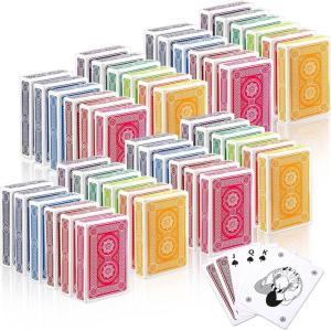 imageZubebe 48 Pcs Playing Cards Deck of Cards Bulk in Poker Size Standard Playing Poker Decks for Kids Adults Activities Party Supplies Canasta Games Hexagram StyleHexagram Style