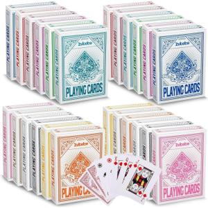 imageZubebe 48 Pcs Playing Cards Deck of Cards Bulk in Poker Size Standard Playing Poker Decks for Kids Adults Activities Party Supplies Canasta Games Hexagram StyleSpades Style