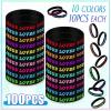 imageZubebe 100 Pcs Jesus Loves You Silicone Wristbands Rubber Bracelets Colorful Jesus Loves You Bracelet Christian Rubber Wristbands Inspirational for Teens Adult Women Men Party NoveltyMulticolorMulticolor