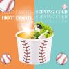 image200 Pieces Baseball Party Snack Bowl Ice Cream Bowls 9 oz Soup Cup Baseball Serving Dishes for Parties Disposable Paper Food Tasting Cups Baseball Party Supplies Game Day Decorations Dessert Cups