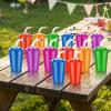 imageZubebe 48 Pcs Neon Straws Cups 12 oz Colorful Neon Cups with Sipper and Lids Plastic Favor Reusable Straw for Birthday Party Events Supplies 6 Colors18