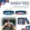 imageZubebe 80 Pcs Veterans Wristband Bracelets Rubber American Flag Bracelets Bulk Military Silicone Wristband for Men Women Veteran Memorial Day Army Sport Fan Accessories Gift Party80