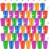 imageZubebe 48 Pcs Neon Straws Cups 12 oz Colorful Neon Cups with Sipper and Lids Plastic Favor Reusable Straw for Birthday Party Events Supplies 6 Colors48