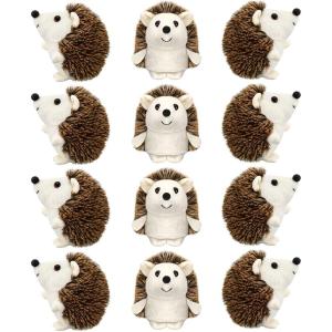 image12 Pcs Mini Hedgehog Bulk Plush Stuffed Animal 4 Inch Hedgehog Plush Stuffed Toy Easter Decoration DIY Keychain Accessories Kid Children Classroom Gifts for Baby Shower Birthday Wedding Party Favor