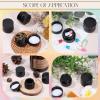 image50 Pcs 5 ml Thick Glass Jars with Lid Black UV Protection Glass Bottle Cosmetic Containers Reusable 5g Jars for Lotion Lip Balm Makeup Wax Cosmetics Powder Supplies