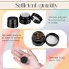 image50 Pcs 5 ml Thick Glass Jars with Lid Black UV Protection Glass Bottle Cosmetic Containers Reusable 5g Jars for Lotion Lip Balm Makeup Wax Cosmetics Powder Supplies