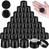 image50 Pcs 5 ml Thick Glass Jars with Lid Black UV Protection Glass Bottle Cosmetic Containers Reusable 5g Jars for Lotion Lip Balm Makeup Wax Cosmetics Powder Supplies