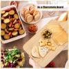 imageZubebe 12 Pcs Bulk Wood Cutting Board with Handle Cutting Board for Laser Engraving 11 x 5 Bamboo Serving Trays Charcuterie Trays for Customized Wedding Housewarming Mom Christmas Gift Party FavorBamboo