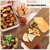 imageZubebe 12 Pcs Bulk Wood Cutting Board with Handle Cutting Board for Laser Engraving 11 x 5 Bamboo Serving Trays Charcuterie Trays for Customized Wedding Housewarming Mom Christmas Gift Party FavorAcacia Wood