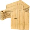 imageZubebe 12 Pcs Bulk Wood Cutting Board with Handle Cutting Board for Laser Engraving 11 x 5 Bamboo Serving Trays Charcuterie Trays for Customized Wedding Housewarming Mom Christmas Gift Party FavorBamboo
