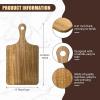 imageZubebe 12 Pcs Bulk Wood Cutting Board with Handle Cutting Board for Laser Engraving 11 x 5 Bamboo Serving Trays Charcuterie Trays for Customized Wedding Housewarming Mom Christmas Gift Party FavorAcacia Wood