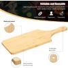 imageZubebe 12 Pcs Bulk Wood Cutting Board with Handle Cutting Board for Laser Engraving 11 x 5 Bamboo Serving Trays Charcuterie Trays for Customized Wedding Housewarming Mom Christmas Gift Party FavorBamboo
