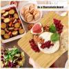 imageZubebe 12 Pcs Bulk Wood Cutting Board with Handle Cutting Board for Laser Engraving 11 x 5 Bamboo Serving Trays Charcuterie Trays for Customized Wedding Housewarming Mom Christmas Gift Party FavorBamboo