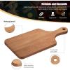 imageZubebe 12 Pcs Bulk Wood Cutting Board with Handle Cutting Board for Laser Engraving 11 x 5 Bamboo Serving Trays Charcuterie Trays for Customized Wedding Housewarming Mom Christmas Gift Party FavorWalnut Wood