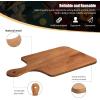 imageZubebe 12 Pcs Bulk Wood Cutting Board with Handle Cutting Board for Laser Engraving 11 x 5 Bamboo Serving Trays Charcuterie Trays for Customized Wedding Housewarming Mom Christmas Gift Party FavorAcacia Wood