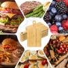 imageZubebe 12 Pcs Bulk Wood Cutting Board with Handle Cutting Board for Laser Engraving 11 x 5 Bamboo Serving Trays Charcuterie Trays for Customized Wedding Housewarming Mom Christmas Gift Party FavorBamboo