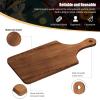imageZubebe 12 Pcs Bulk Wood Cutting Board with Handle Cutting Board for Laser Engraving 11 x 5 Bamboo Serving Trays Charcuterie Trays for Customized Wedding Housewarming Mom Christmas Gift Party FavorAcacia Wood