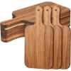 imageZubebe 12 Pcs Bulk Wood Cutting Board with Handle Cutting Board for Laser Engraving 11 x 5 Bamboo Serving Trays Charcuterie Trays for Customized Wedding Housewarming Mom Christmas Gift Party FavorAcacia Wood