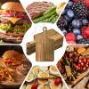 imageZubebe 12 Pcs Bulk Wood Cutting Board with Handle Cutting Board for Laser Engraving 11 x 5 Bamboo Serving Trays Charcuterie Trays for Customized Wedding Housewarming Mom Christmas Gift Party FavorAcacia Wood