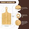imageZubebe 12 Pcs Bulk Wood Cutting Board with Handle Cutting Board for Laser Engraving 11 x 5 Bamboo Serving Trays Charcuterie Trays for Customized Wedding Housewarming Mom Christmas Gift Party FavorBamboo