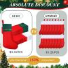 imageZubebe 24 Pcs Felt Christmas Stockings 15 Inch Party Favors Stockings Xmas Decoration Stockings Rustic Christmas Santa Stockings for Christmas Holidays Home DecorationsRedGreen  White