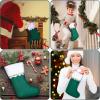 imageZubebe 24 Pcs Felt Christmas Stockings 15 Inch Party Favors Stockings Xmas Decoration Stockings Rustic Christmas Santa Stockings for Christmas Holidays Home DecorationsRedGreen