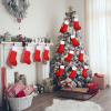 imageZubebe 24 Pcs Felt Christmas Stockings 15 Inch Party Favors Stockings Xmas Decoration Stockings Rustic Christmas Santa Stockings for Christmas Holidays Home DecorationsRedRed