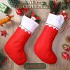 imageZubebe 24 Pcs Felt Christmas Stockings 15 Inch Party Favors Stockings Xmas Decoration Stockings Rustic Christmas Santa Stockings for Christmas Holidays Home DecorationsRedRed