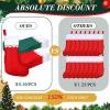 imageZubebe 24 Pcs Felt Christmas Stockings 15 Inch Party Favors Stockings Xmas Decoration Stockings Rustic Christmas Santa Stockings for Christmas Holidays Home DecorationsRedRed  Green