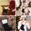 imageZubebe 36 Pcs 15 Inch Felt Christmas Stockings Stockings Xmas Decoration Stockings Rustic Christmas Santa Stockings for Christmas Party Favors Home DecorGreen ClassicBlack