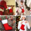 imageZubebe 36 Pcs 15 Inch Felt Christmas Stockings Stockings Xmas Decoration Stockings Rustic Christmas Santa Stockings for Christmas Party Favors Home DecorGreen ClassicRed